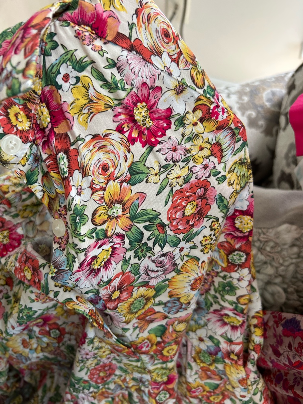 NATURAL LIFE Floral Midi Dress in Pink, Yellow & Green - Picture 9 of 10